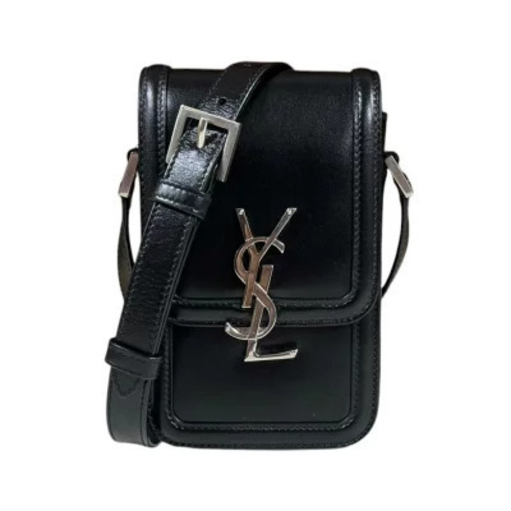 Saint Laurent Solferino Bag Shoulder Leather Black